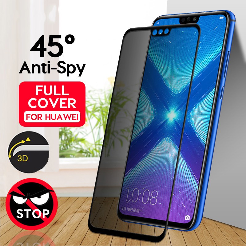 Antispy Tempered Glass For Huawei Y9s Y8p Y6s Y9 Y7 Y6 Y5 Prime Pro