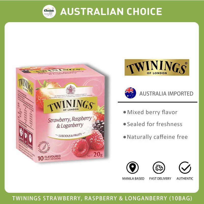 Australia Imported Twinings Raspberry Strawberry & Loganberry Tea Bags