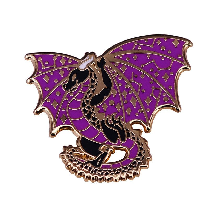 Purple Constellation Wyvern Dragon Enamel Pin RPG brooch DnD lover ...