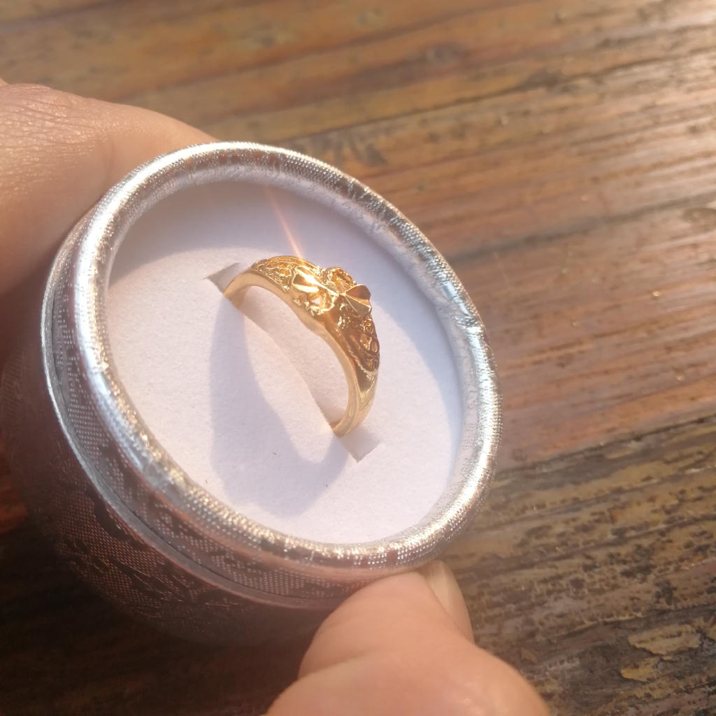 Gold Ring Woman 999 Foot Live 24k Fashion Memorial Couple Shopee Philippines