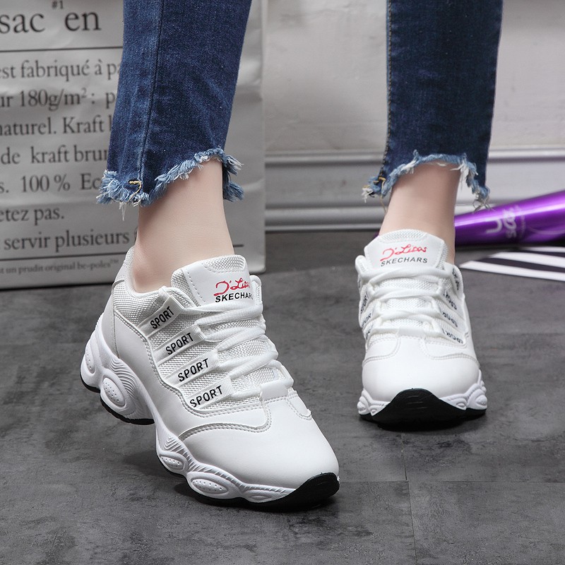 bulky white shoes