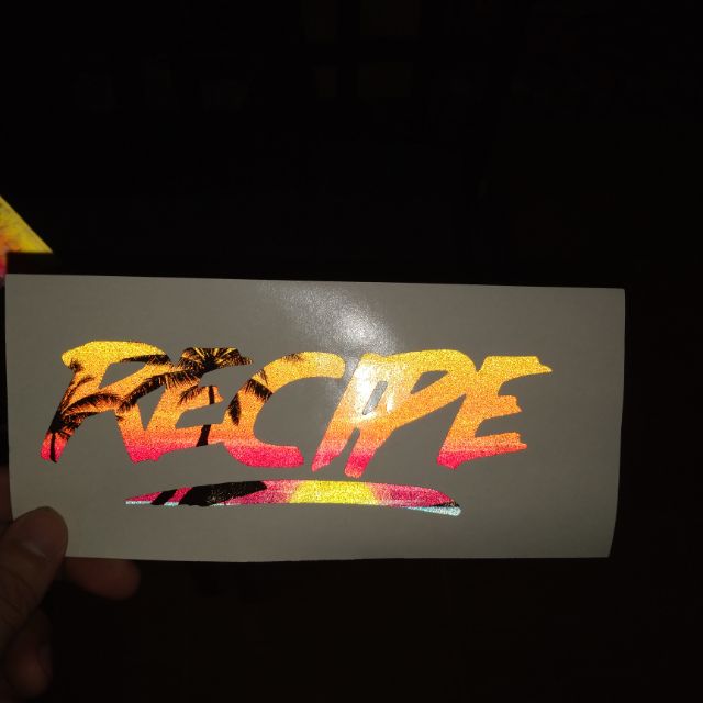 reflectorized sticker paper