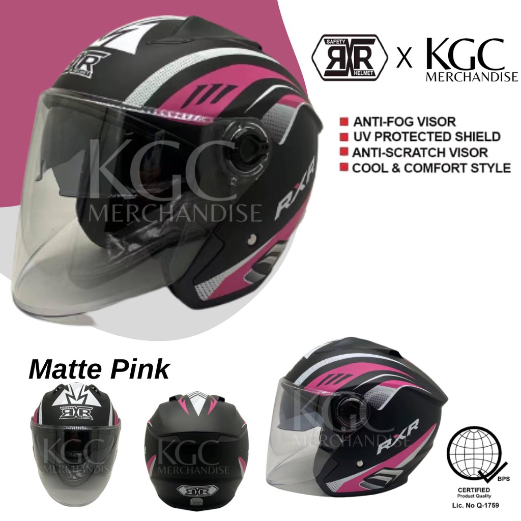 Rxr Half Face Open Face Helmet With Dual Visor Shopee Philippines