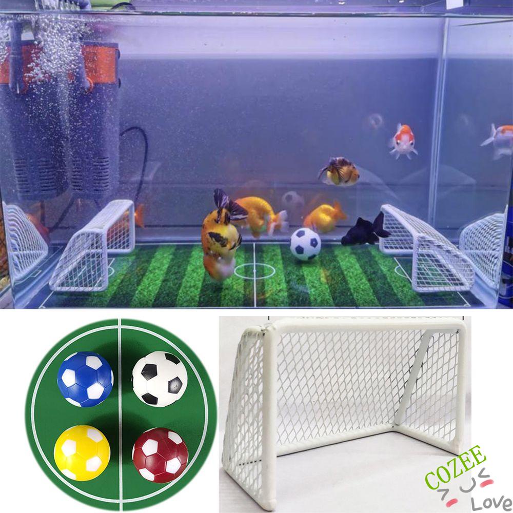 COZEE Fish Tank Landscaping Does Not Fade Aquarium Football Goal