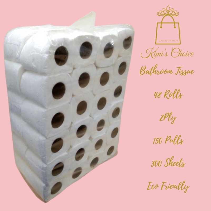 Eco Friendly Bathroom Tissue 48 Rolls | Shopee Philippines