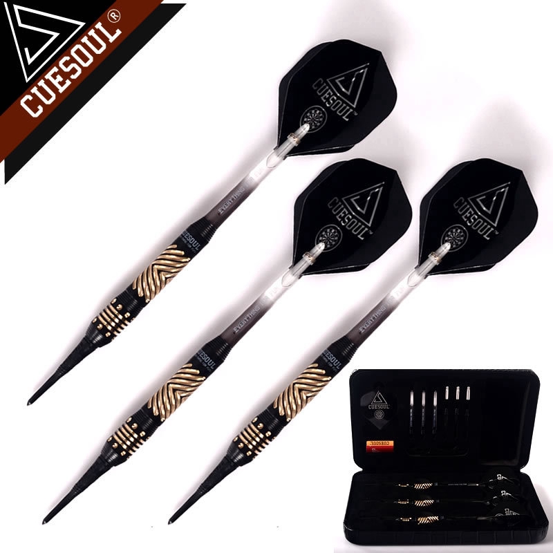 CUESOUL 20 Grams Steel Tip Darts Black Scorpion Series with luxury dart case