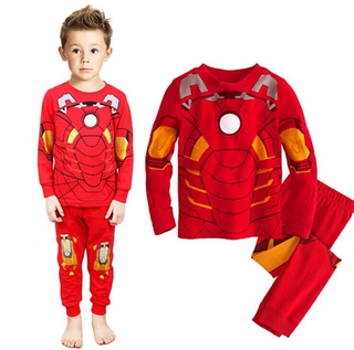 Age 1-7yrs Kids Baby Boys Pajamas Set Cartoon Hulk Ironman Sleepwear Toddler Long Sleeve Pyjamas jYp #3
