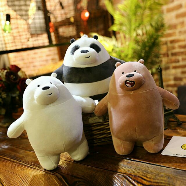  We  Bare  Bears  8 inch 22cm Stuffed toys  gift plush toy  