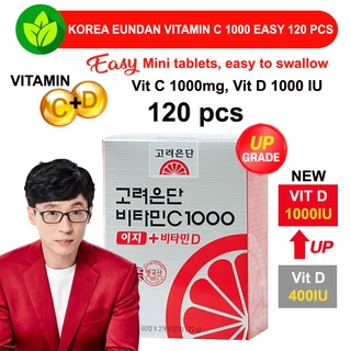 [READY] Vitamin C + D 1000 Easy 120 Tablets Korea Eundan + FREE Bonus Gift