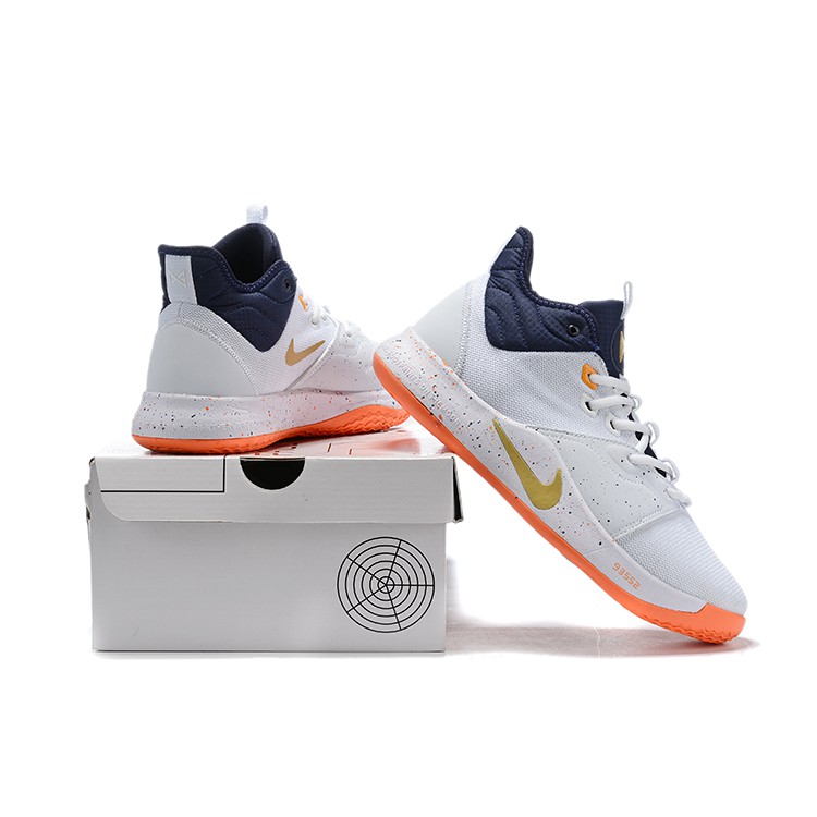 paul george shoes white and blue