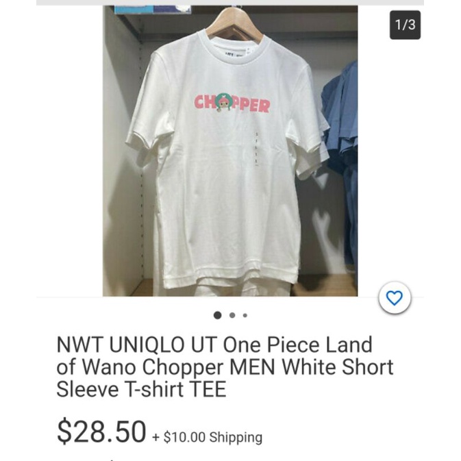 Uniqlo Ut One Piece Land Of Wano Chopper Men White Short Sleeve T Shirt Tee Size Large Shopee Philippines