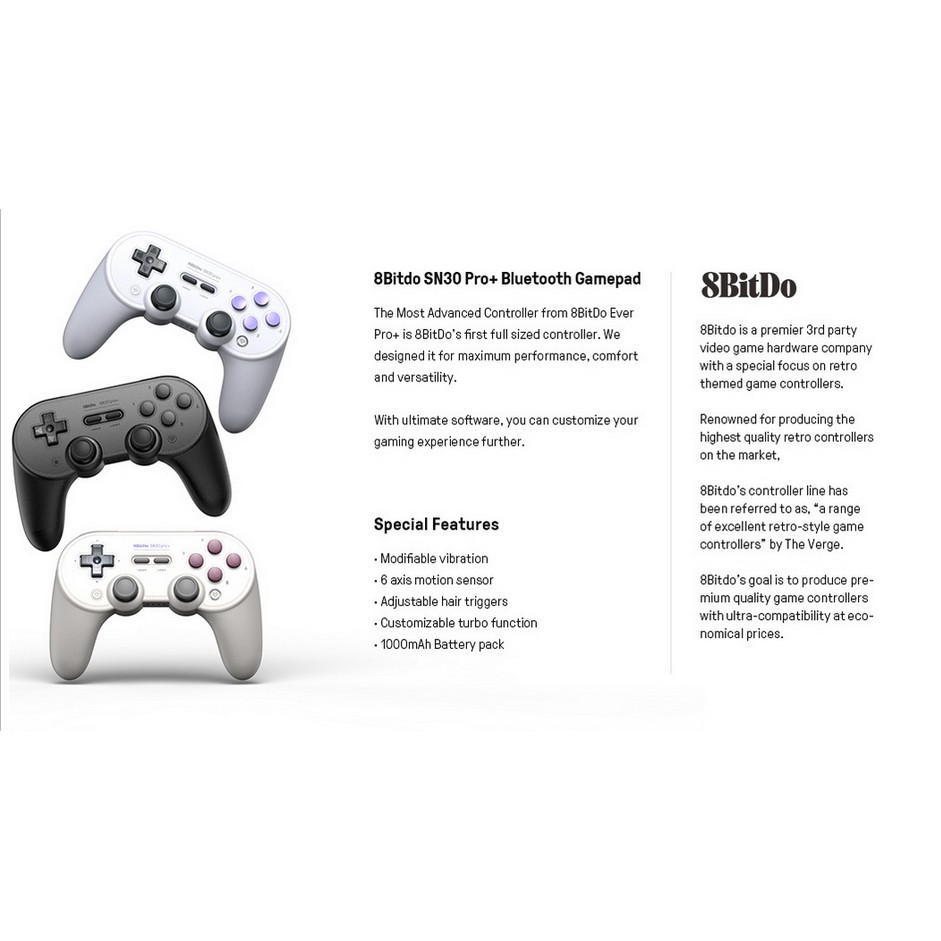 Special Price Sn30 Pro Plus Official 8bitdo Sn30 Pro Bluetooth Gamepad Controller With Joystick Shopee Philippines