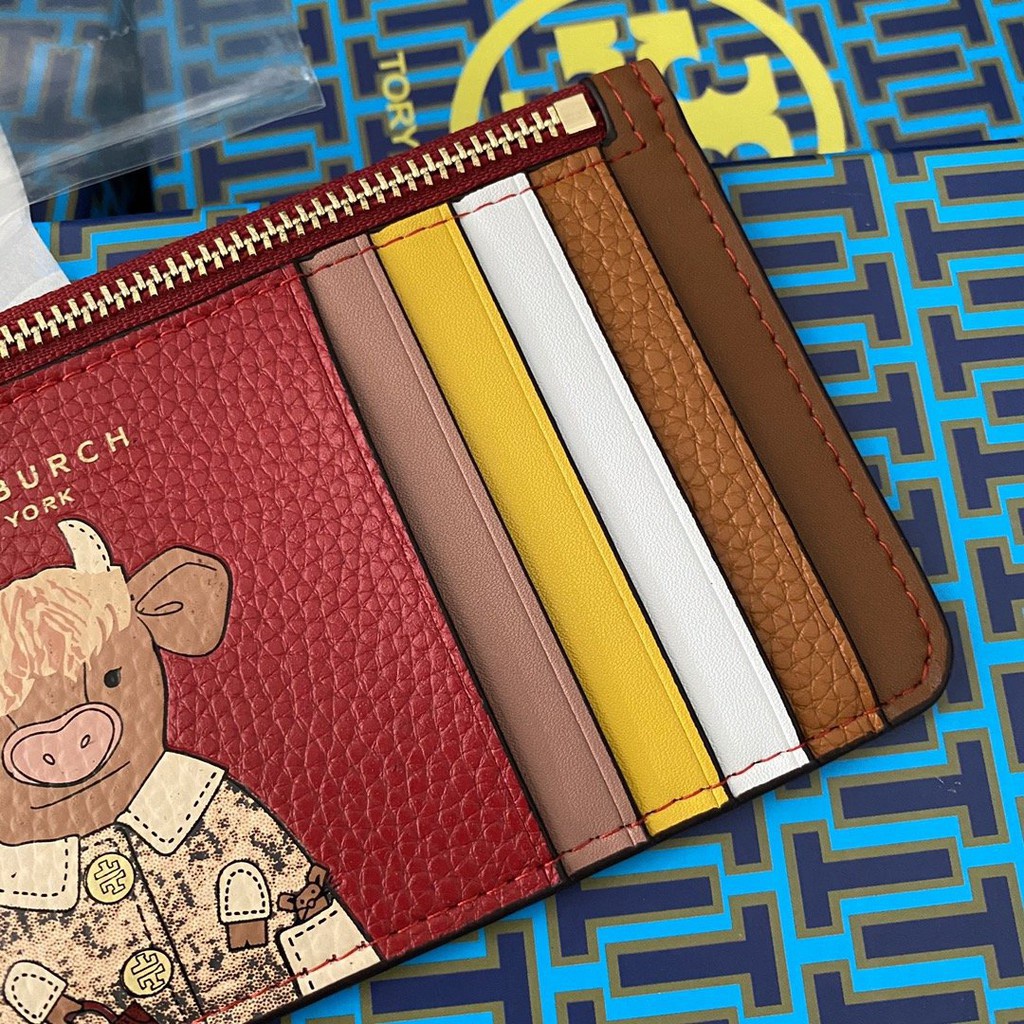 ∈✱☾2021 Tory Burch card holder/card wallet / coin pouch ox Print Year of  the Ox (with box) | Shopee Philippines