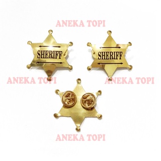Sheriff Badge Brass Metal Material - Sherif Star Pin Sherif Star Sherif - Various Hats #3