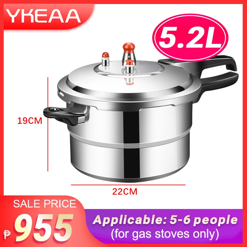 YORKING 11L Pressure Cooker Aluminium Kitchen Catering Home With Spare Gasket Stainless Steel 