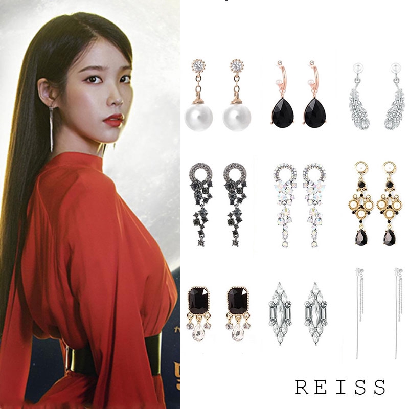 【Free Gift】Hotel Del Luna Silver Earrings Needle Tassel Earrings IU