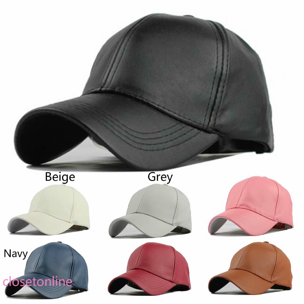 leather baseball caps for men