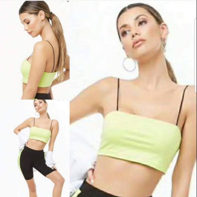 forever 21 neon crop top