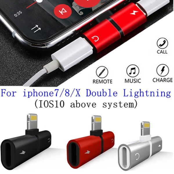 2in1 Headphones Lightning Audio Charging Adapter for iphone | Shopee  Philippines