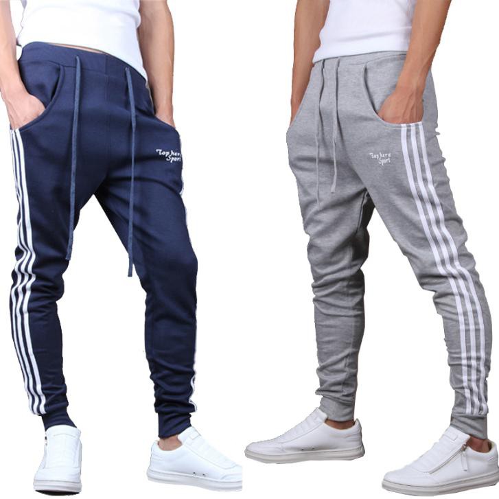 side stripe drop skinny jogger pants