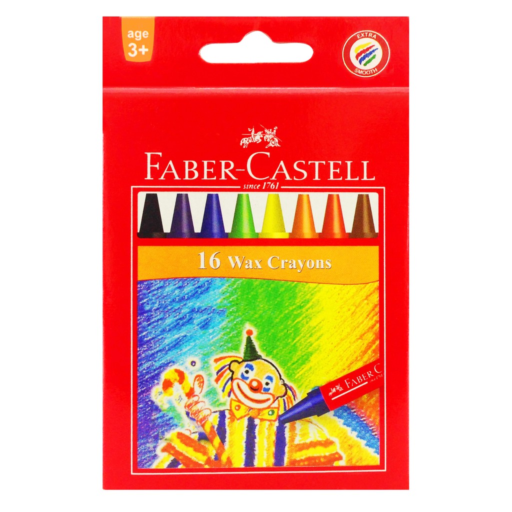 FaberCastell Wax Crayons 16 colors [122416] Shopee Philippines