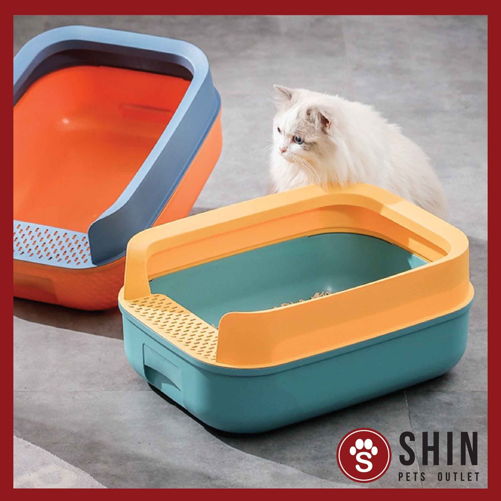 High Fence Cat litter box / Modern Design Cat litter box / Toilet Paint