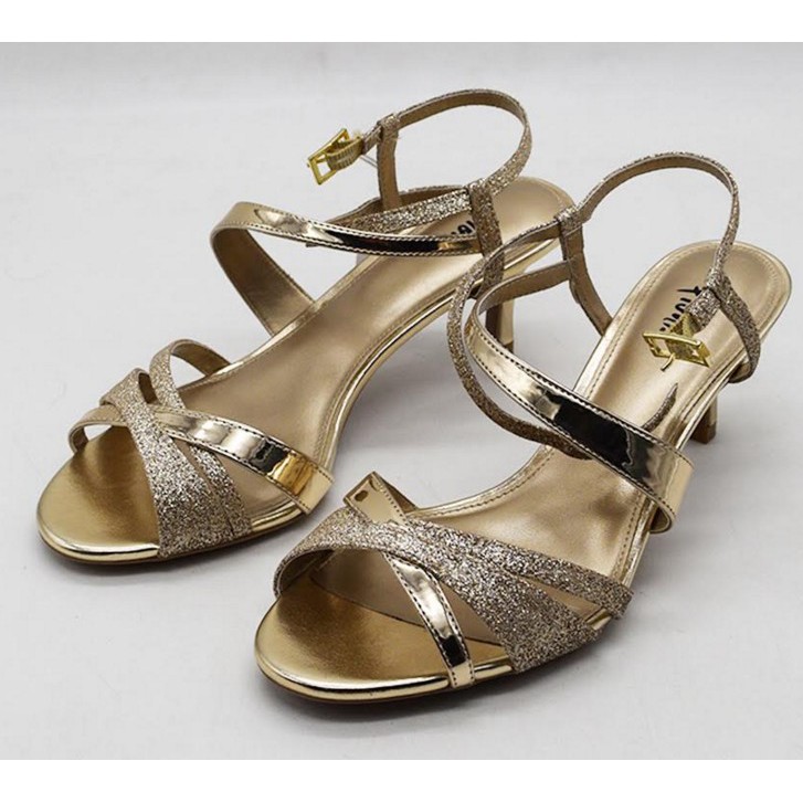 fioni gold heels