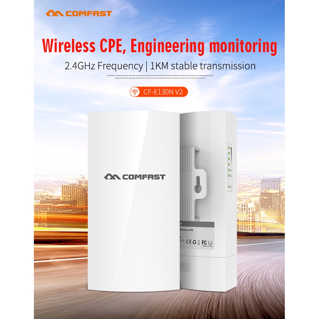 Comfast Cf E130n 1km 300mbps 2 4ghz Outdoor Mini Wireless Ap Bridge Wifi Cpe Access Point 5dbi Wi Fi Antenna Nanostation Cpe Shopee Philippines