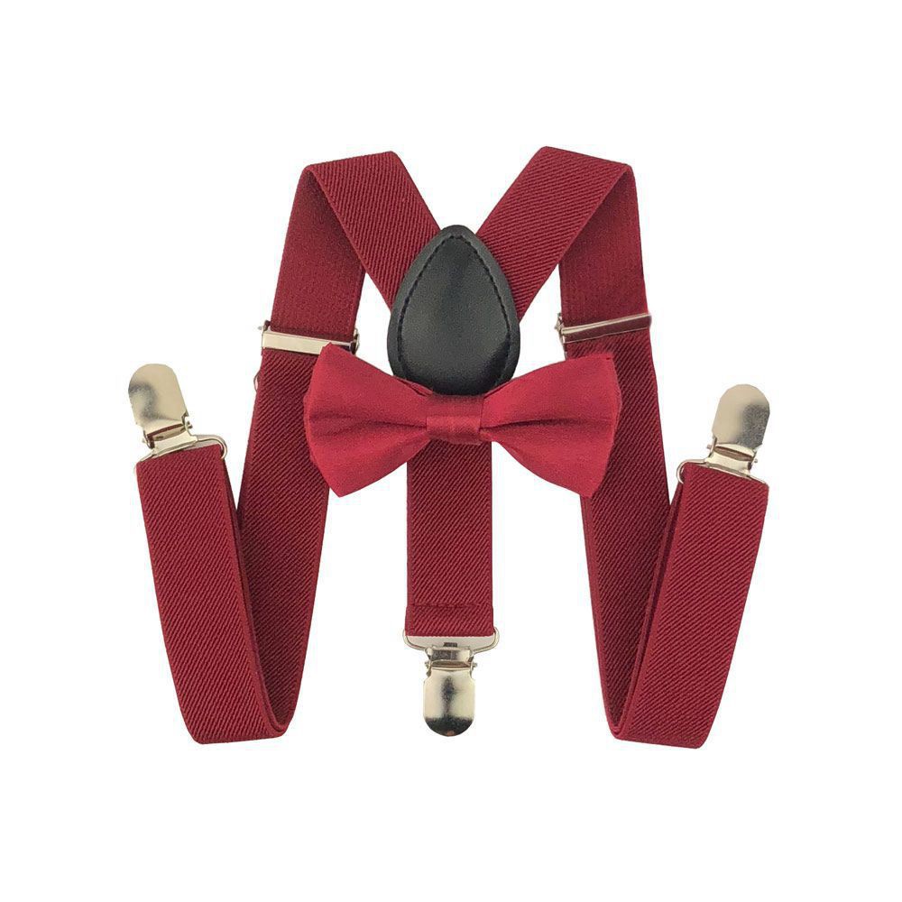 baby boy red pants with suspenders