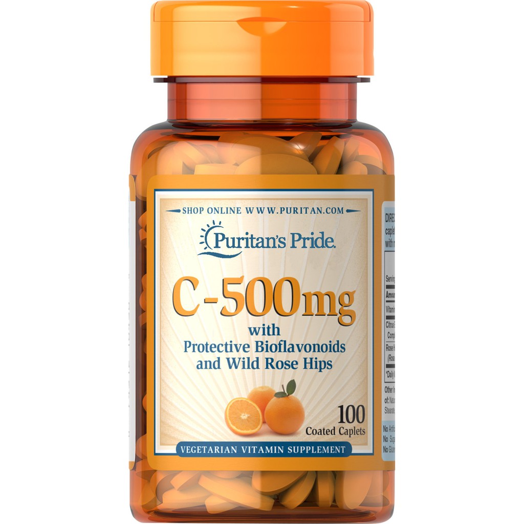 Puritan S Pride Vitamin C 1000 Mg With Bioflavonoids Rose Hips 100 Caplets Made In Usa Vitamin C Shopee Philippines