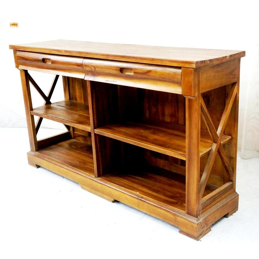 Solid Teak Wood 7000 Tv Cabinet Furniture Gold Teak Shopee