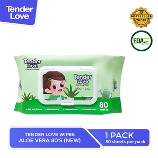 Tender Love New Aloe Vera Scent Cleansing Wipes 80's (Lady Aloe) Pack of 1