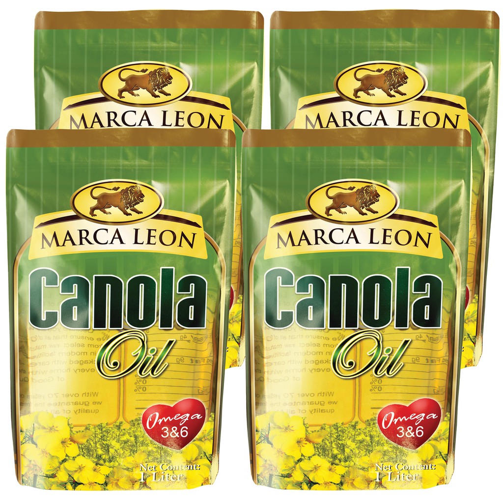 Marca Leon Canola Oil 1L Pouch Quatro Pack Shopee Philippines