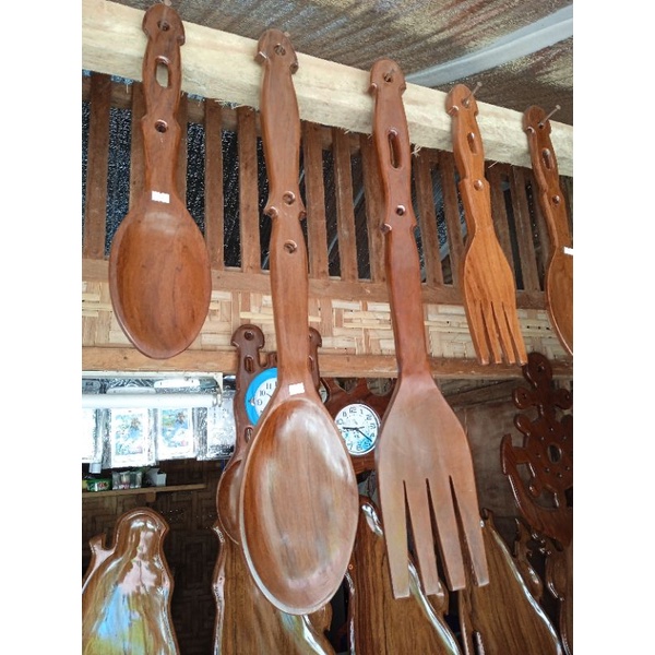 Fork And Spoon Wall Decor Big 32inches Length Magkuno Wood Shopee   99249ea79dbe24c6150818813d6183ce