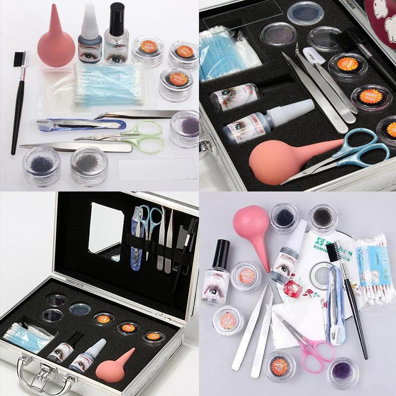 False Eyelash Extension Glue Professional Brush Kit Box Set Case Tool with  C3C9 | Shopee Philippines