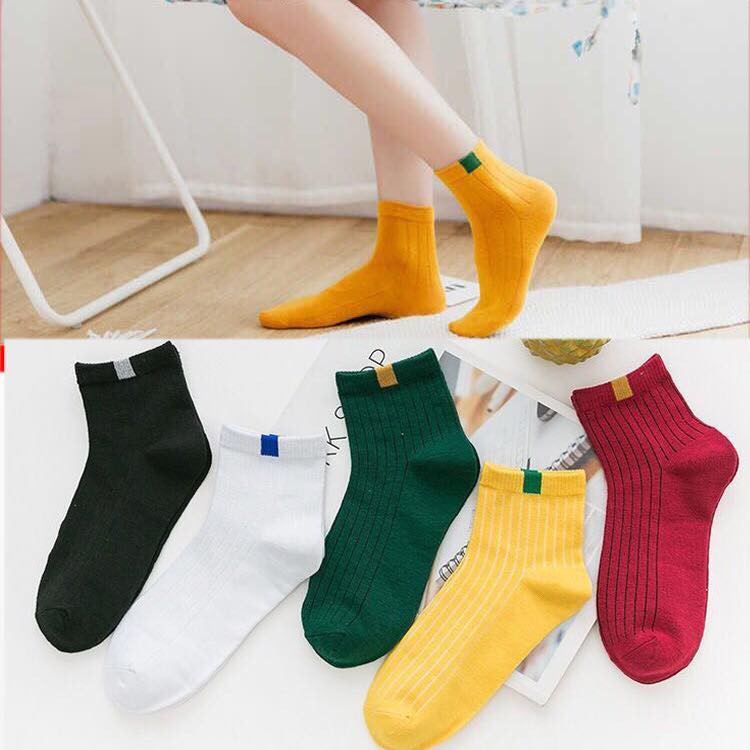 Korean Breathable Iconic Ankle Socks Cotton Trendy Style | Shopee ...