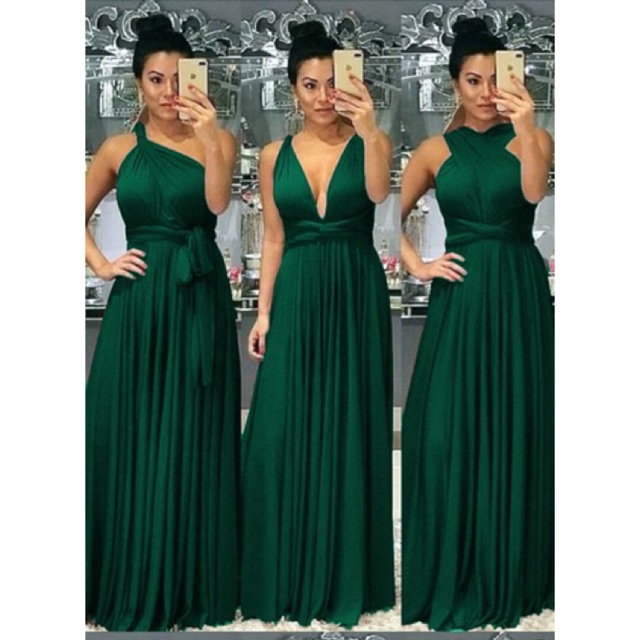 dark green infinity dress