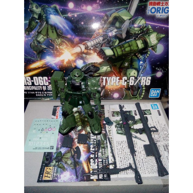 MS 06C 6/ R6 Zaku II 2 Type C6/ R6 HG GUNDAM THE ORIGIN 1/144 (BUILT ...