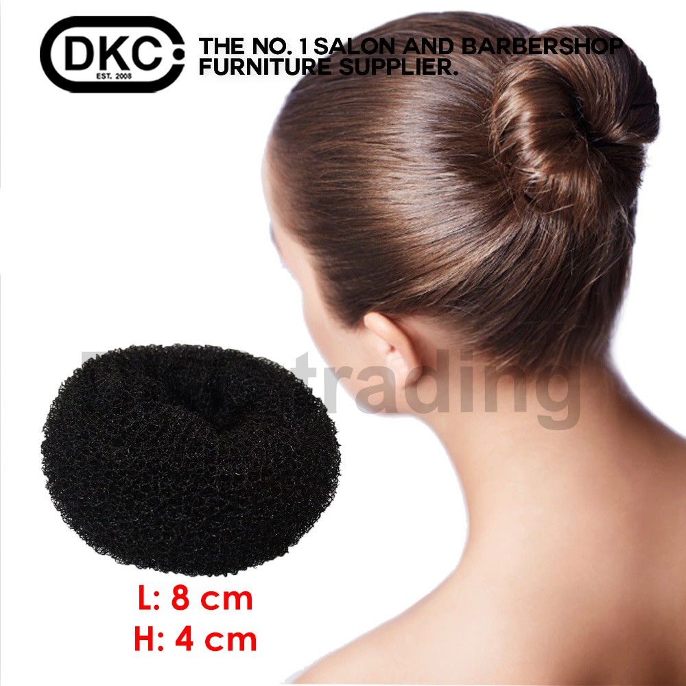 Dkc Black Donut Hair Bun Maker Small 8cm 2384b Hair Doughnut 0115
