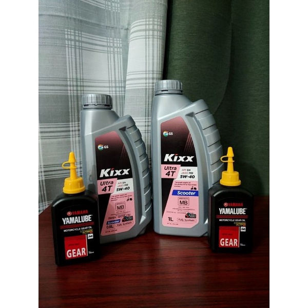 KIXX SCOOTER 5W40 FULLY SYNTHETIC 800ML/1L + YAMALUBE GEAR OIL 100ML
