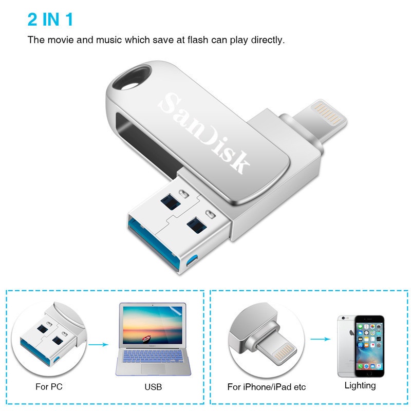 Sandisk Usb3 0 Interface 3 In 1 Drive Is Suitable For Iphone Ipad Computer 1tb Otg Usb Multi Function Flash Drive Shopee Philippines