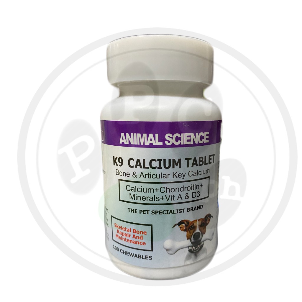 Animal Science K9 Calcium Tablet 100 Tabs for Dogs and Cats | Shopee  Philippines