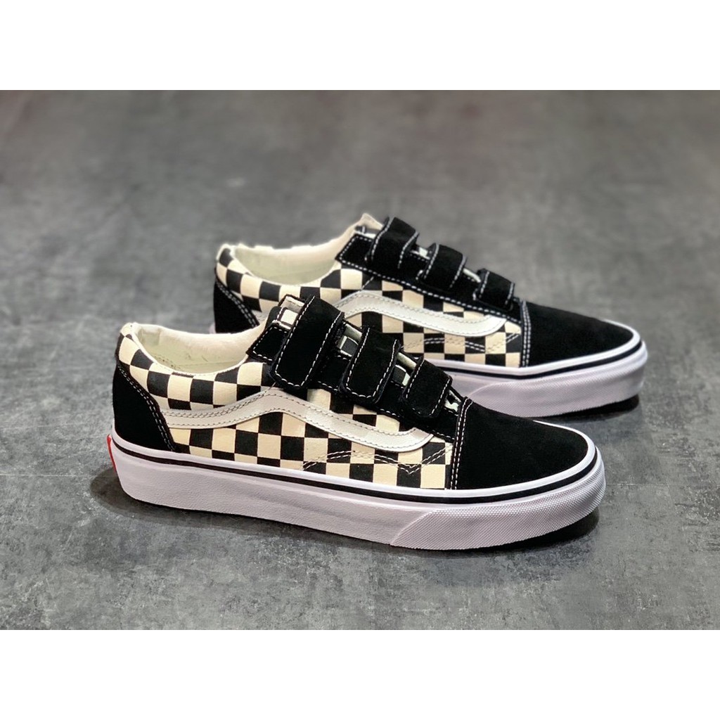 velcro checkered vans