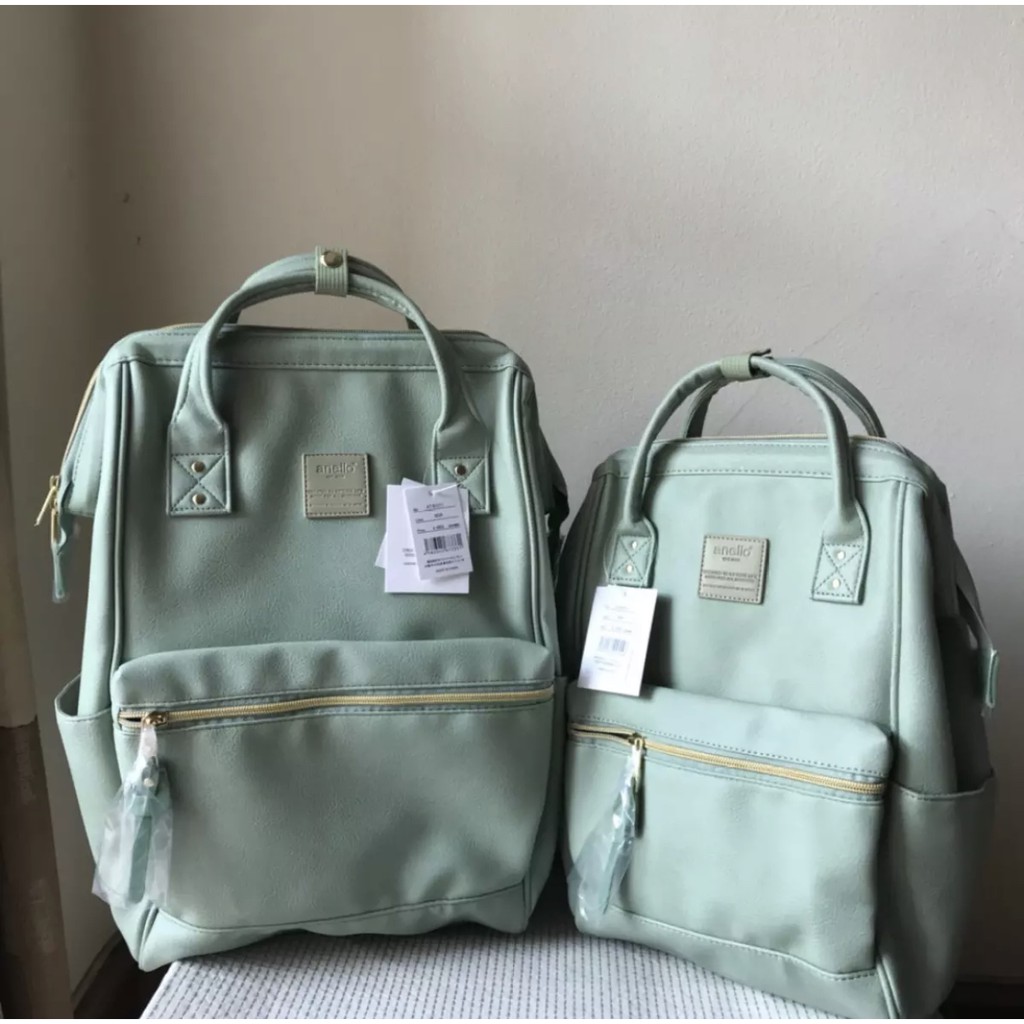 Anello Leather Backpack In Light Green Thalia's Boutique Facebook