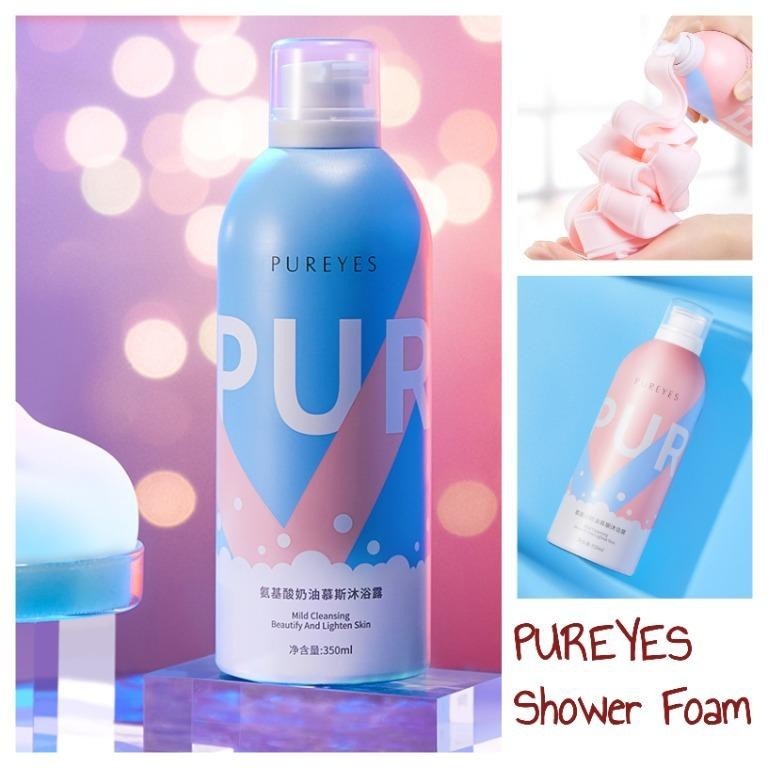 Pureyes Amino Acid Cream Mousse Shower Gel Whitening Perfume Body Wash