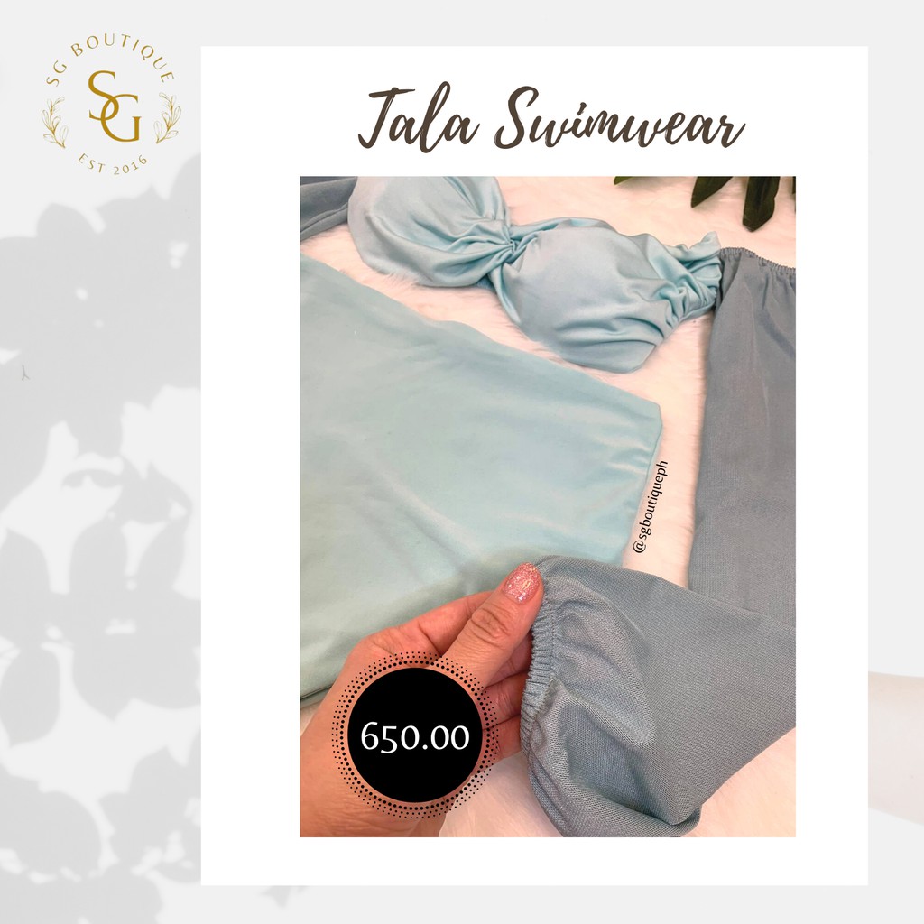 Tala Swimwear Teal Blue Bikini Shopee Philippines