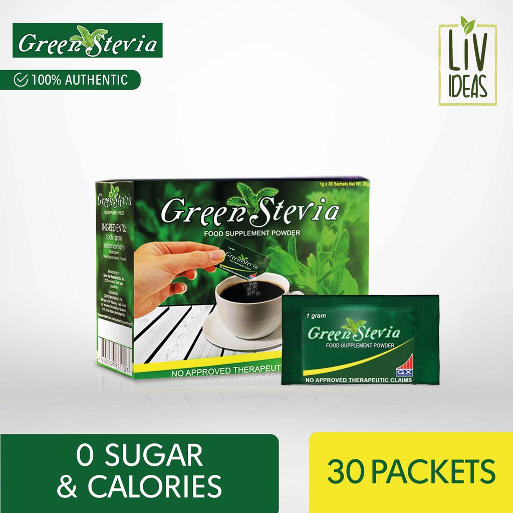 Green Stevia Natural Stevia Sweetener 30s (Sugar Substitute, Zero