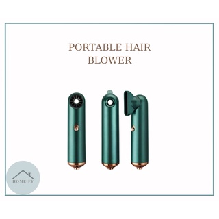 PORTABLE HAIR BLOWER/ TRAVEL HAIR DRYER COLOR GREEN AND WHITE