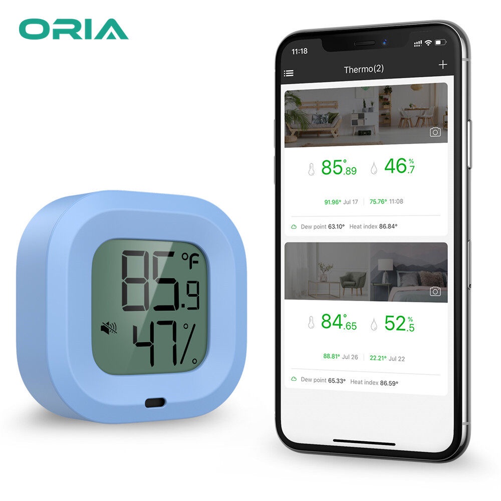 ＞ORIA Digital Hygrometer Thermometer Bluetooth Temperature Humidity Gauge Meter Room Thermometer