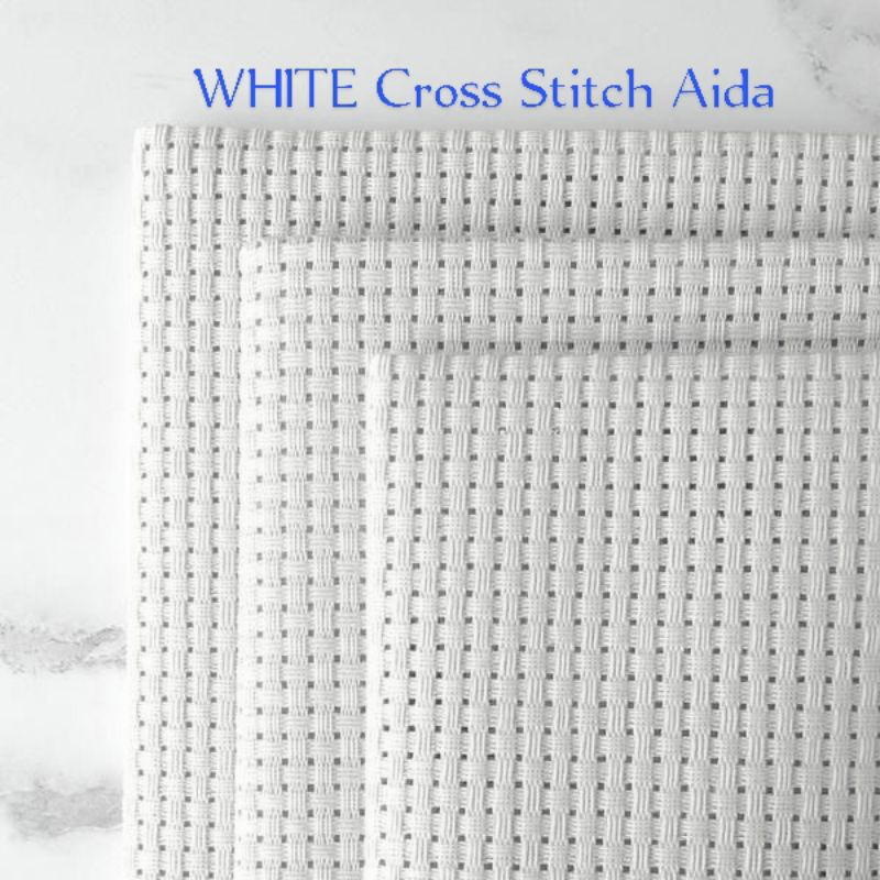 AIDA WHITE 1 Yard 14 Counts Fabric for Cross Stitch Shopee Philippines